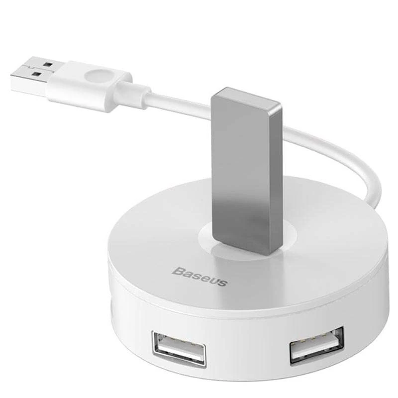 Переходник HUB Baseus Round Box USB to USB 3.0 + 3USB 2.0 – Белый. Фото 3 из 6