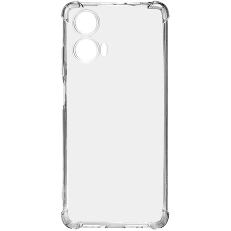 Ультратонкий силіконовий чохол GETMAN з критими бортами та камерою для Motorola Moto G85 – Безбарвний (прозорий). Фото 6 з 7