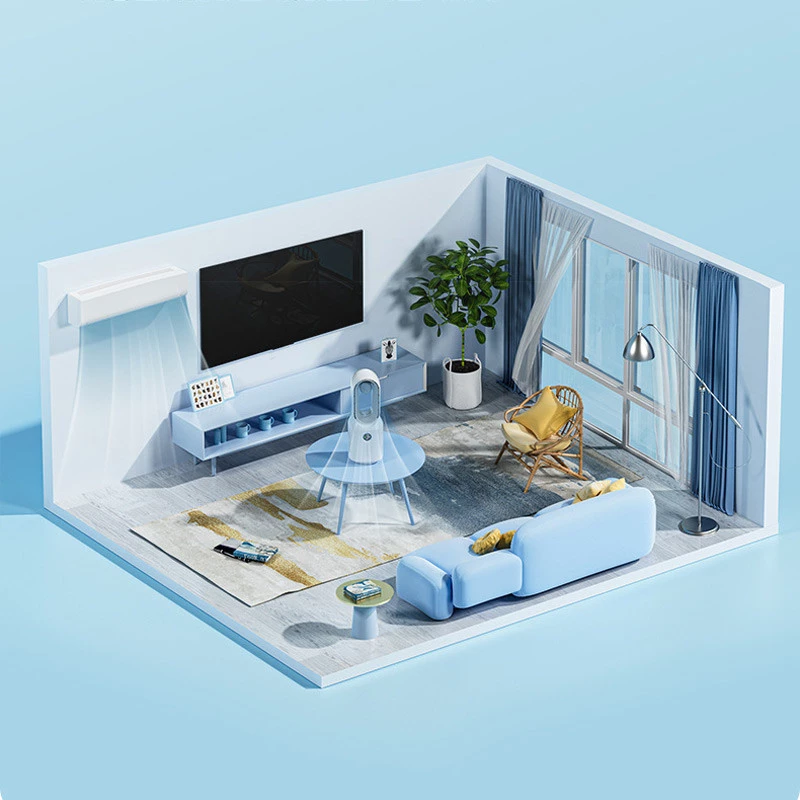 Настільний вентилятор F8 3in1 з Bluetooth-динаміком і нічником 4000mAh – White. Фото 9 з 9