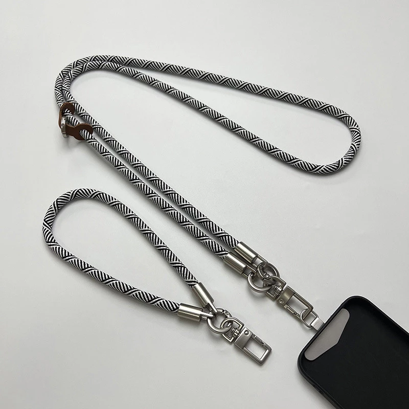 Набір шнурків 120см + 35см – Black / White Pattern. Фото 3 з 3