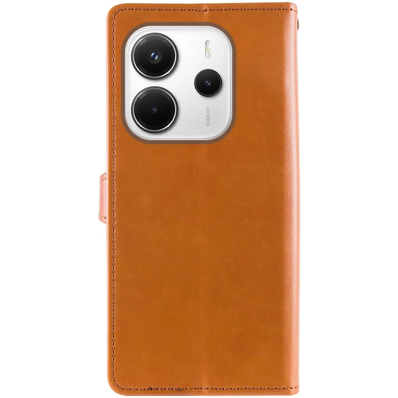 Чохол-книжка GETMAN галант на Xiaomi Redmi Note 14 4G (Europe version) – Коричневий. Фото 5 з 11