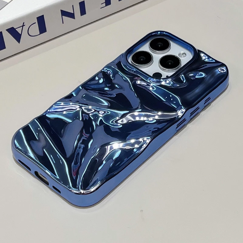 Гламурний силіконовий чохол на Apple iPhone 15 (6.1") – Blue. Фото 4 з 8