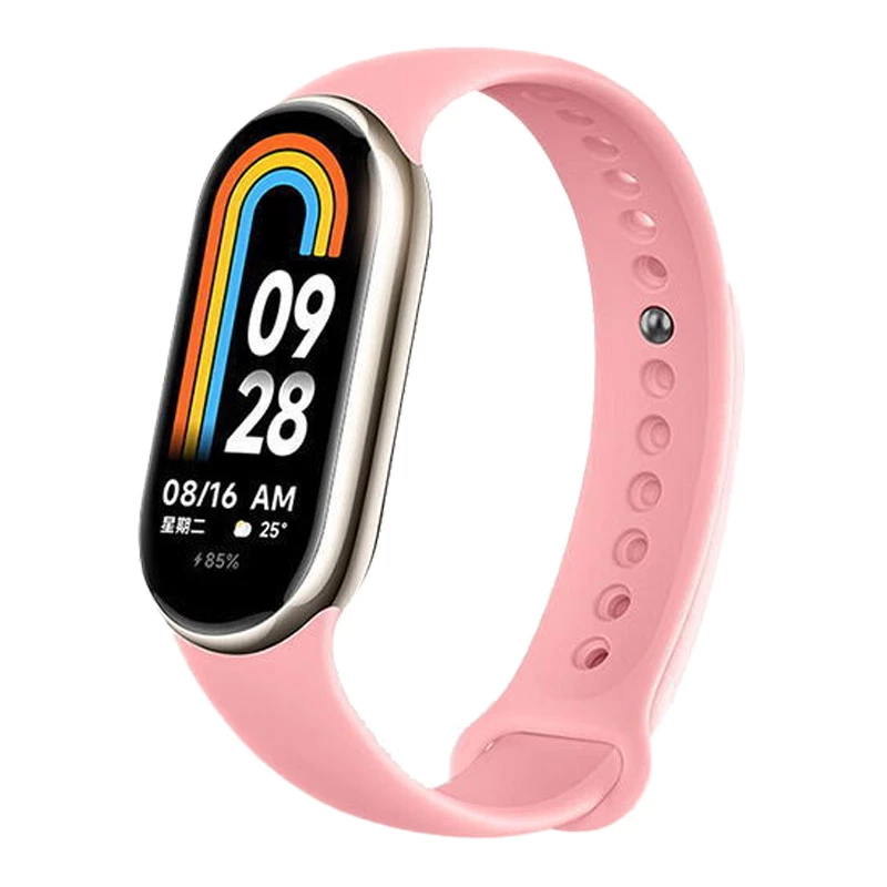 Силиконовый ремешок для Xiaomi Mi Band 7/6/5/4/3 – Розовый / Light pink. Фото 1 из 4