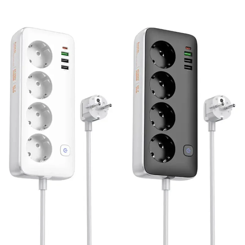 Подовжувач Hoco AC22 Sunlight (PD30W/1C/3A/4xSocket) (3m) фото 1 з 1