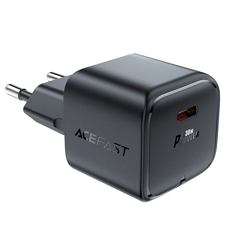 МЗП Acefast A77 mini PD30W GaN USB-C – Black. Фото 2 з 6