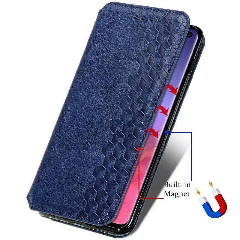 Чохол книжка GETMAN Cubic для Samsung Galaxy S21 FE – Синій. Фото 3 з 5