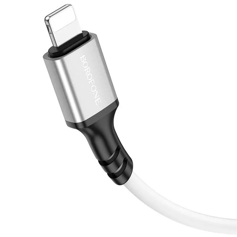 Дата кабель Borofone BX83 Famous USB to Lightning 2.4A (1m) – White. Фото 3 з 4