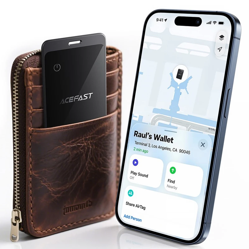 Трекер Acefast S3 Metal Card 100 mAh (2ps) – Gray. Фото 7 з 7