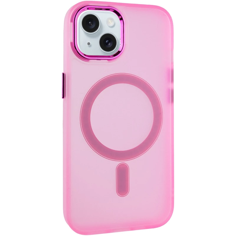 Цветной TPU+PC с MagSafe на Apple iPhone 15 (6.1") – Light Pink. Фото 3 из 11