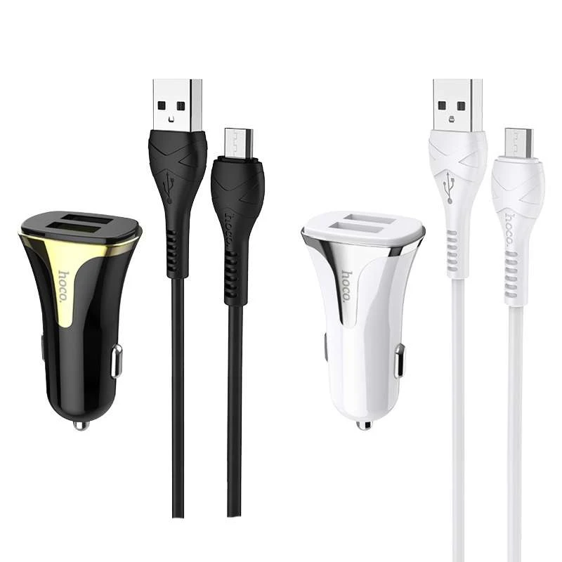 

АЗП Hoco Z31 QC3.0 (2USB/3.4A) + microUSB