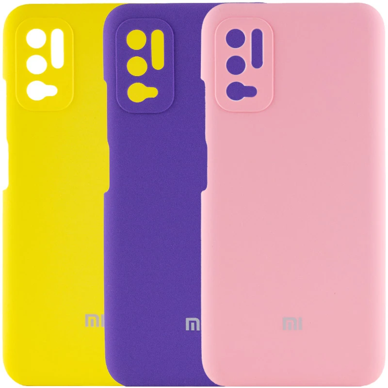 Чехол Silicone Case Premium с закрытым низом и защитой камеры для Xiaomi Poco M3 Pro 4G / 5G фото 1 из 2