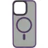 TPU+PC чехол Metal Buttons with Magnetic Fit для Apple iPhone 15 Pro (6.1") – Темно-фиолетовый / Dark Purple. Фото 4 из 8