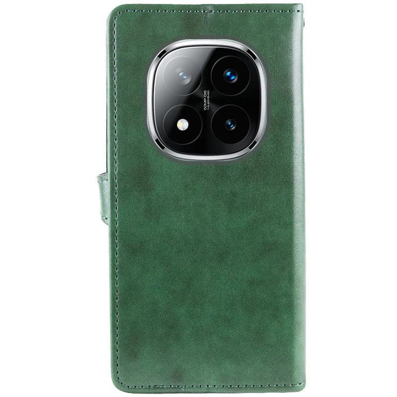 Чохол-книжка GETMAN Gallant  на Xiaomi Redmi Note 14 Pro 4G – Зелений. Фото 6 з 11