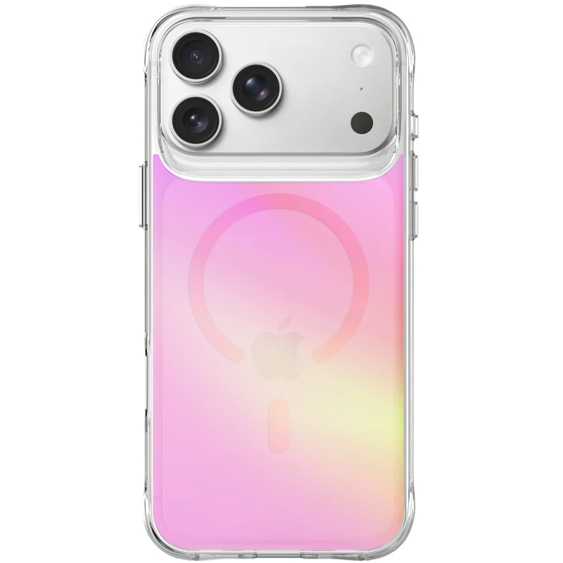 TPU+PC чохол Space Pure Rainbow Magsafe для Apple iPhone 17 Pro (6.3") – Pink. Фото 2 з 4