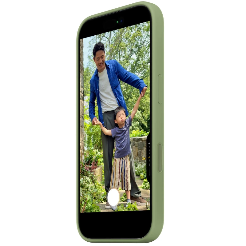 Чехол Silicone case (AAA) with Magsafe and Animation для Apple iPhone 17 (6.3") – Light Moss. Фото 3 из 3