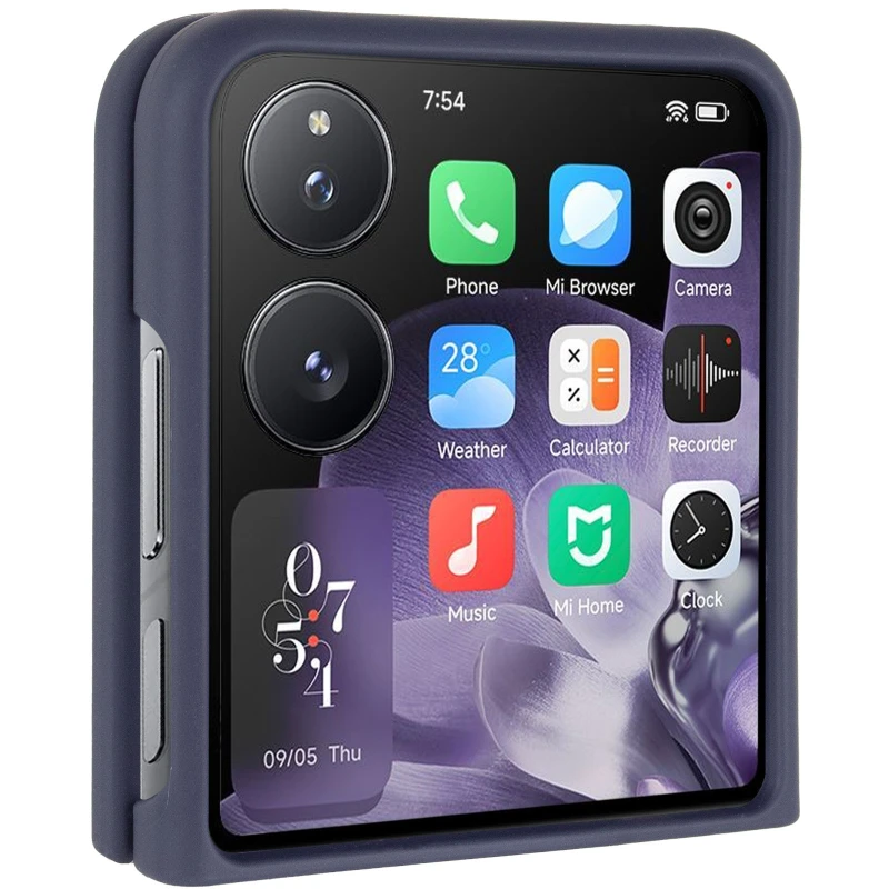 Чохол Foldables Silicone Cover Lakshmi (AAA) для Xiaomi Mix Flip – Темно-синій / Midnight blue. Фото 3 з 8