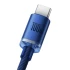 Дата кабель Baseus Crystal Shine Series USB to Type-C 100W (1.2m) (CAJY00040) – Blue. Фото 3 з 5