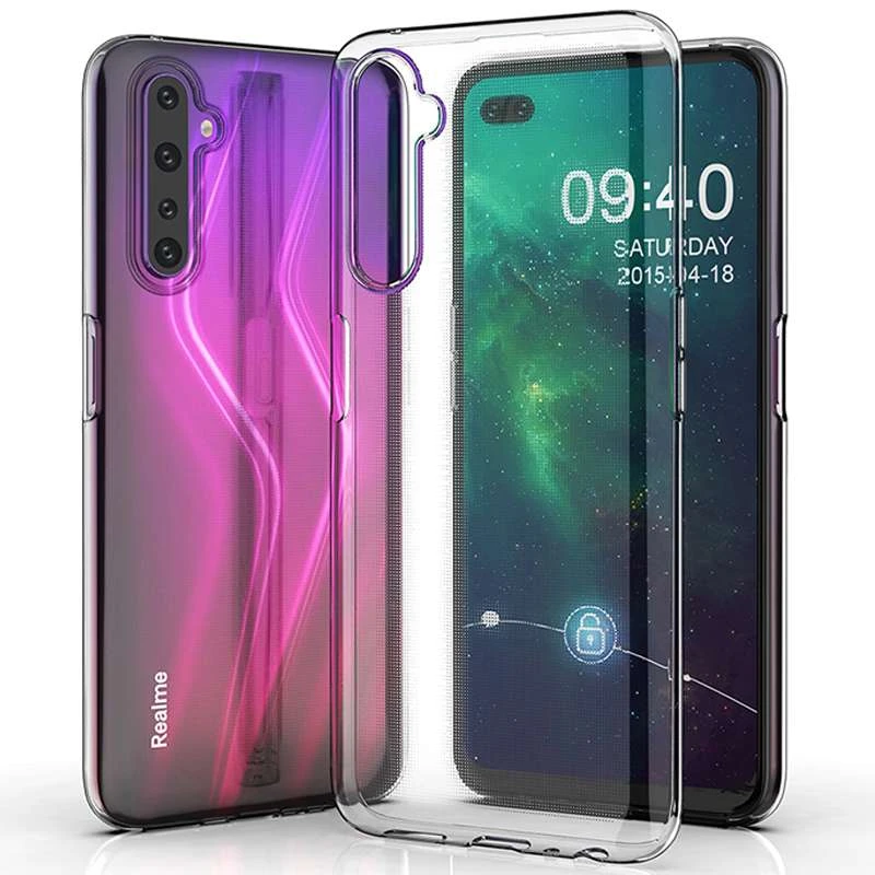 

Ультратонкий силиконовый чехол 1 мм для Realme 6 Pro (Бесцветный (прозрачный)), Безбарвний (прозорий)