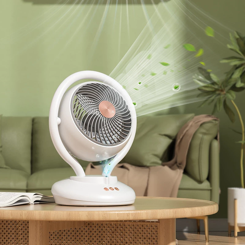 Настільний вентилятор F12 з негативною іонізацією 6000mAh – White. Фото 4 з 8