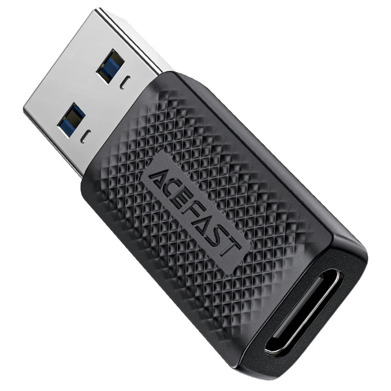 Переходник Acefast J2 USB Male to Type-C Female USB3.0 – Black. Фото 4 из 5
