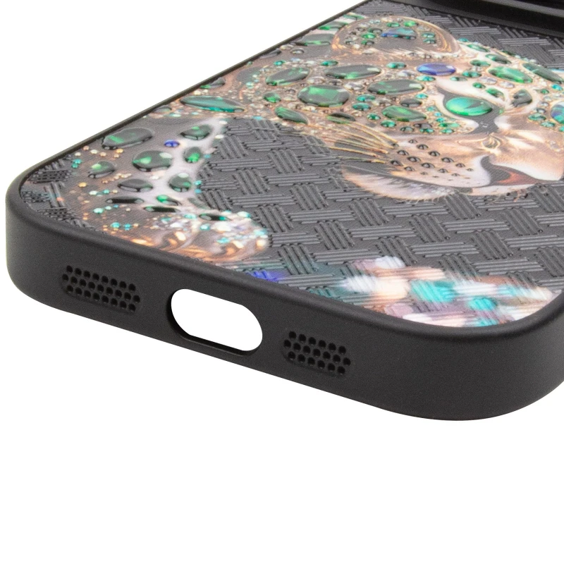 Чехол TPU+PC Crystal Hunt with MagSafe для Apple iPhone 16 Pro – Black. Фото 8 из 8