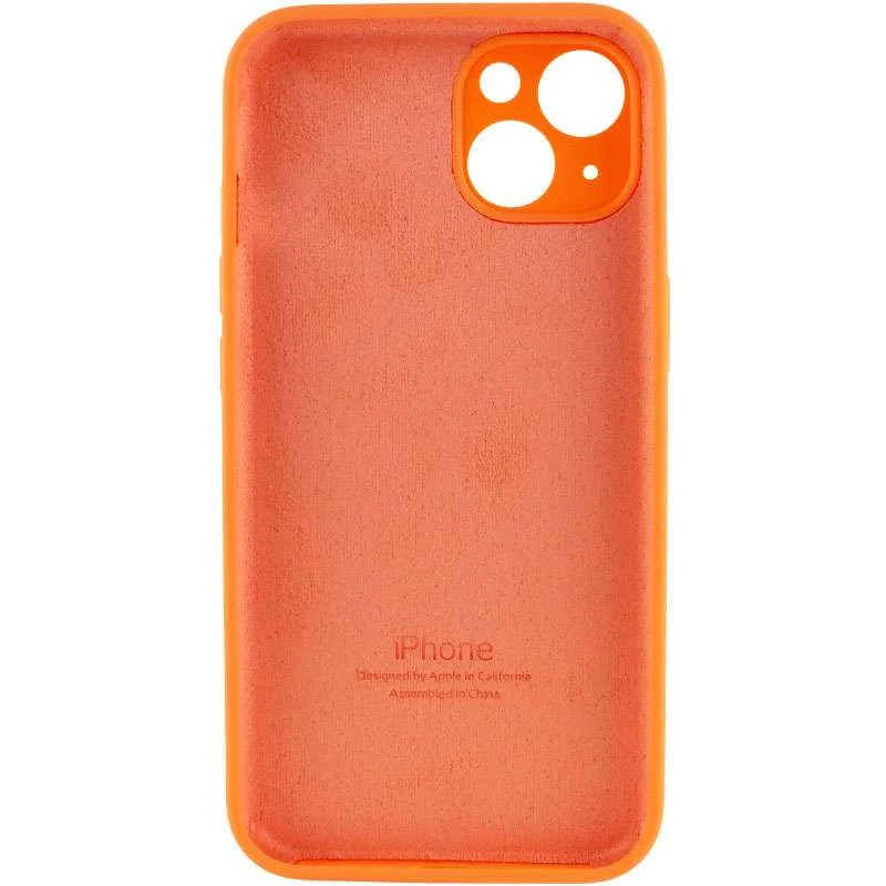 Чехол Silicone Case с защитой камеры для Apple iPhone 14 Plus (6.7") – Оранжевый / Kumquat. Фото 2 из 4