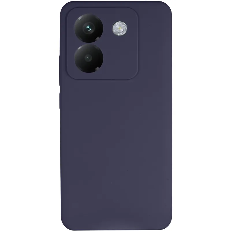 Чехол Silicone Case Lakshmi Premium з закритою камерою на Xiaomi Poco M7 pro 5G – Темно-синий / Midnight blue. Фото 4 из 8