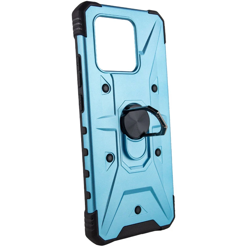 Ударостійкий чохол Pathfinder з кільцем на Xiaomi Redmi 10C – Блакитний / Light Blue. Фото 3 з 5