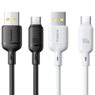 Дата кабель Baseus Silky Series OS Fast Charging USB to Type-C 100W (1m) (P10377703) фото 1 з 1