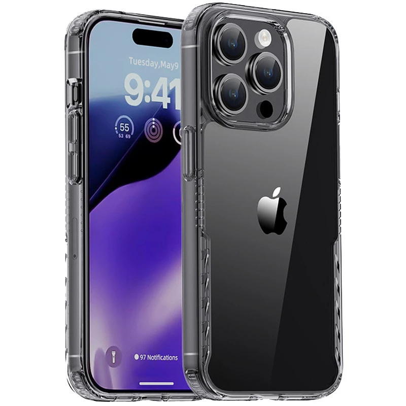 

Ребристий силіконовий чохол на Apple iPhone 13 Pro Max (6.7") (Black)