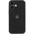 Чехол Silicone Case с защитой камеры для Apple iPhone 16 – Черный / Black. Фото 6 из 8