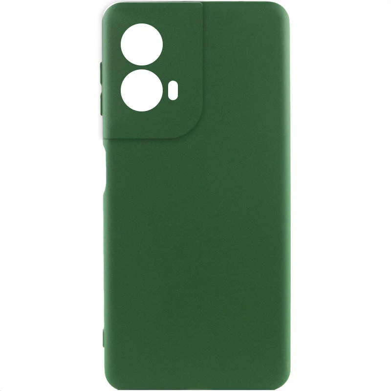 Чохол Silicone Case Lakshmi Plus з закритою камерою на Motorola Moto G85 – Зелений / Dark green. Фото 2 з 6
