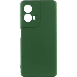 Чохол Silicone Case Lakshmi Plus з закритою камерою на Motorola Moto G85 — Зелений / Dark green