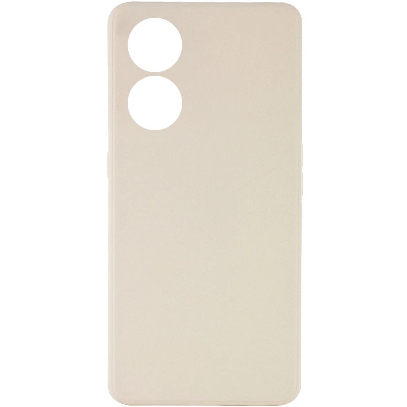 Цветной силиконовый чехол с защитой камеры для Oppo Reno 8T 4G – Бежевый / Antigue White. Фото 1 из 10