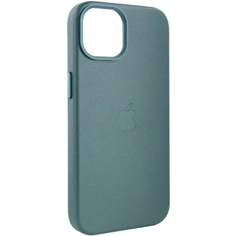 Кожаный чехол Leather Case с MagSafe для Apple iPhone 14 (6.1") – Pine green. Фото 6 из 9