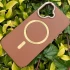 Шкіряний чохол з MagSafe на Apple iPhone 16 Pro – Brown. Фото 4 з 8