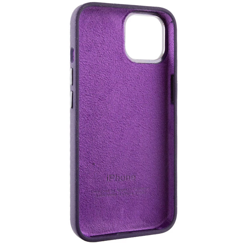 Чехол Silicone Case с металлическими кнопками для Apple iPhone 14 (6.1") – Фиолетовый / Elderberry. Фото 7 из 9