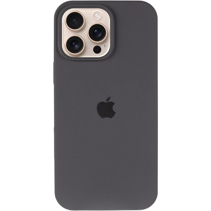 Чохол Silicone Case з закритим низом на Apple iPhone 16 Pro – Сірий / Dark Gray. Фото 3 з 8