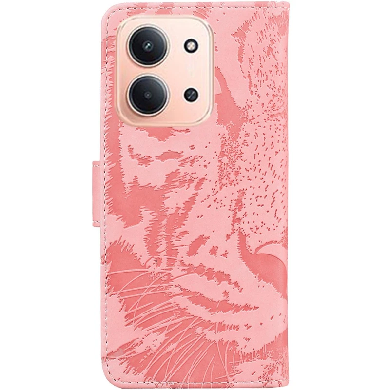 Шкіряний чохол-книжка Tiger для Xiaomi Redmi 15C (EU) – Pink. Фото 3 з 7