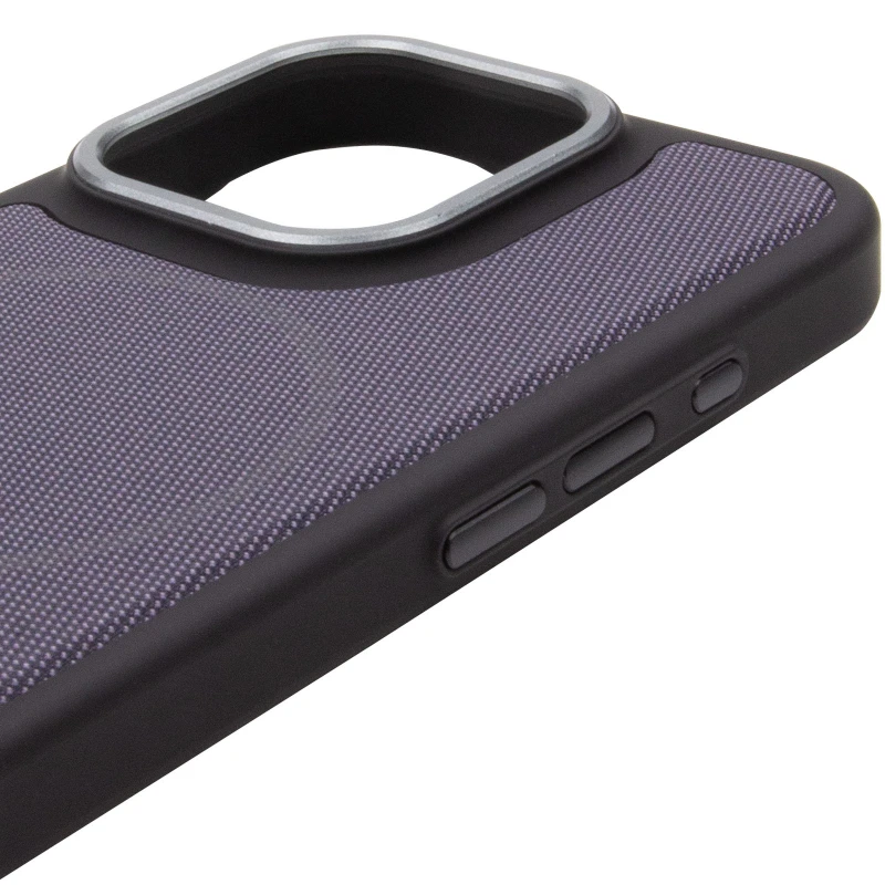Чохол TPU TechWoven Hybrid with MagSafe для Apple iPhone 16 Pro Max – Black / Purple. Фото 5 з 6