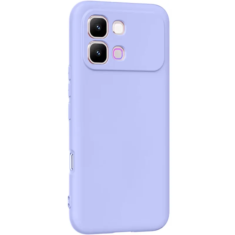 Цветной силиконовый чехол GETMAN с закрытой камерой на Infinix Note Edge – Сиреневый / Light purple. Фото 1 из 1