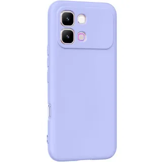 Цветной силиконовый чехол GETMAN с закрытой камерой на Infinix Note Edge — Сиреневый / Light purple