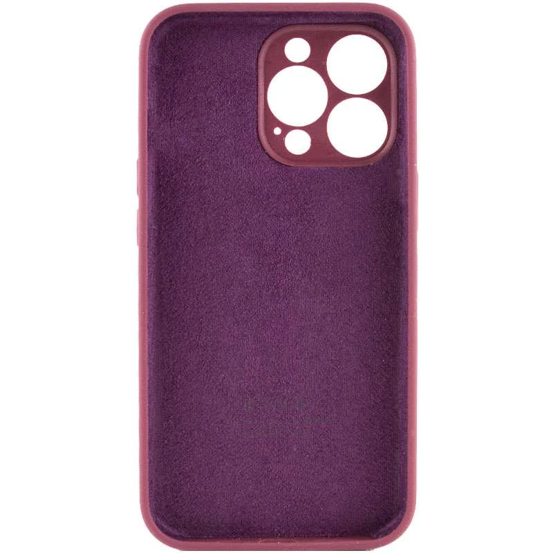 Чохол Silicone Case з захистом камери на Apple iPhone 13 Pro Max (6.7") – Бордовий / Plum. Фото 2 з 4