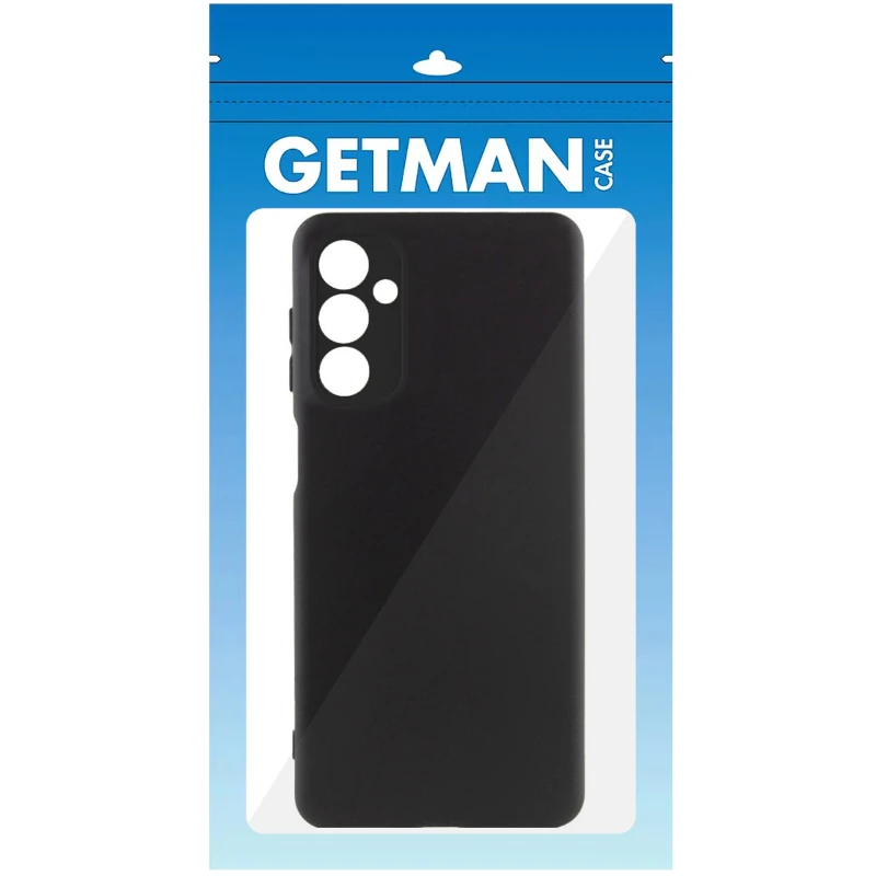 Кольоровий силіконовий чохол GETMAN із закритою камерою для Samsung Galaxy A54 5G – Чорний / Black. Фото 8 з 9