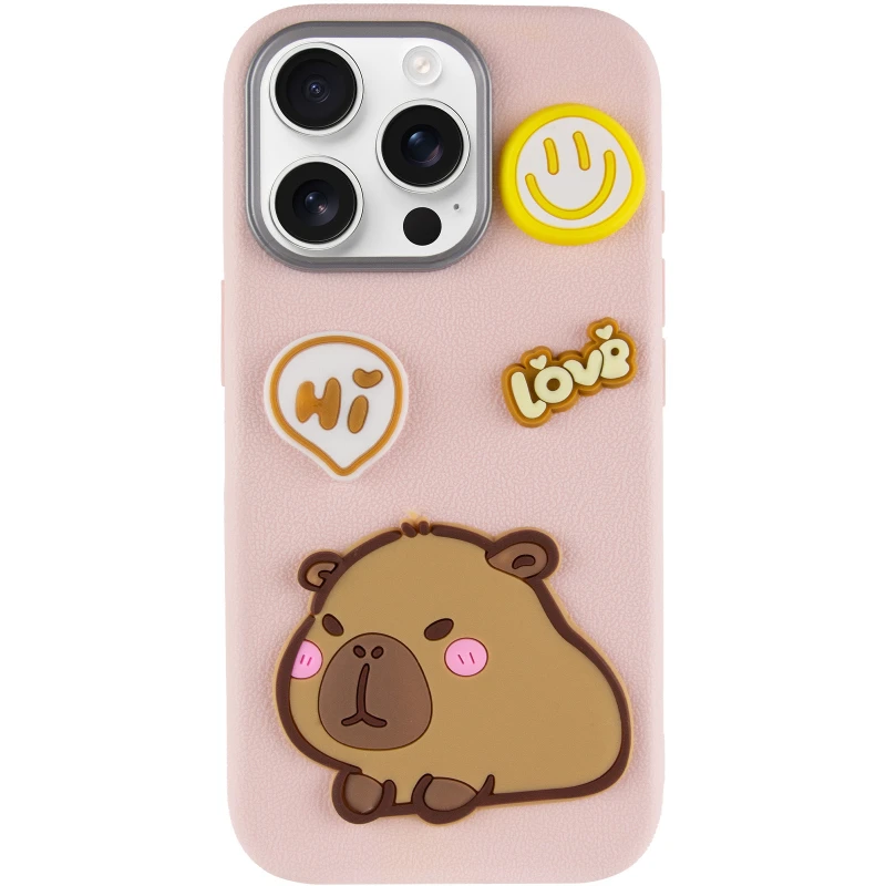 Чохол Labubu Toys для Apple iPhone 13 Pro (6.1") – Capybara / Pink. Фото 3 з 6