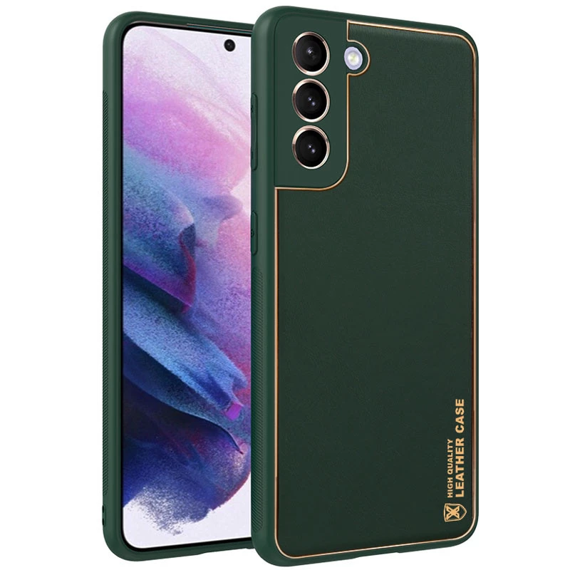 

Кожаный чехол Xshield для Samsung Galaxy S21 FE (Зеленый / Army Green), Зелений / army green