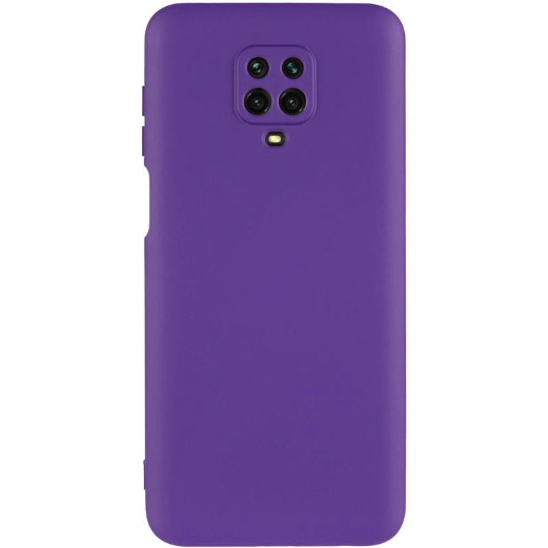 Цветной силиконовый чехол GETMAN с закрытой камерой на Xiaomi Redmi Note 9s / Note 9 Pro / Note 9 Pro Max – Фиолетовый / Ultra Violet. Фото 3 из 6