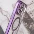 Хромовий TPU чохол з MagSafe на Apple iPhone 16 – Purple. Фото 8 з 9