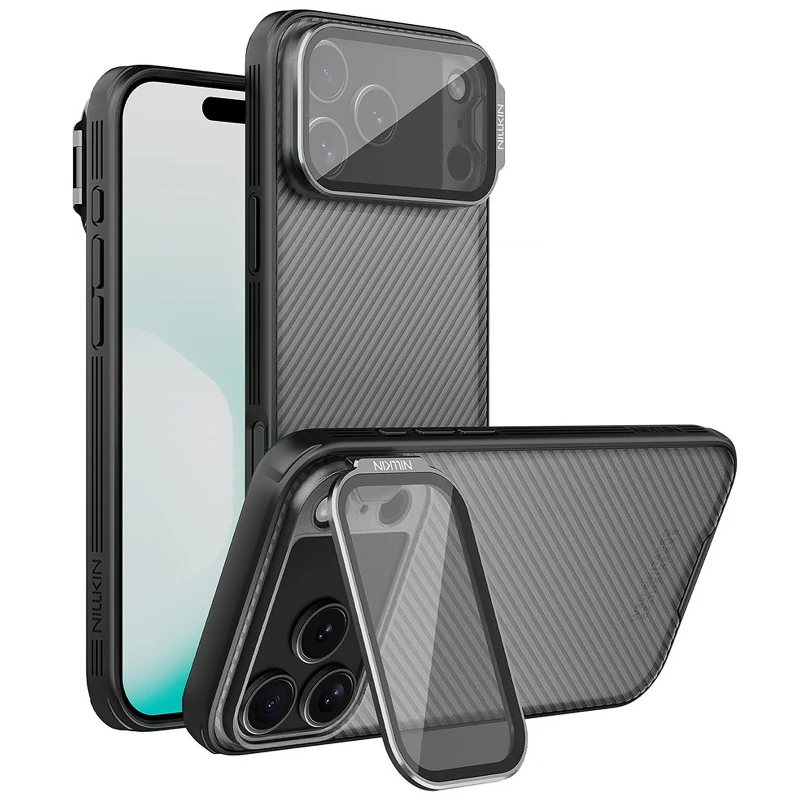 Карбонова накладка Nillkin Camshield Prop для Apple iPhone 17 Pro Max (6.9") – Transparent black. Фото 1 з 7