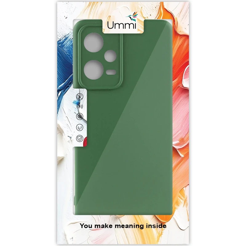 Чехол Silicone Cover Ummi Lakshmi Full Camera (AA) для Xiaomi Redmi Note 12 5G – Зеленый / Dark green. Фото 2 из 2